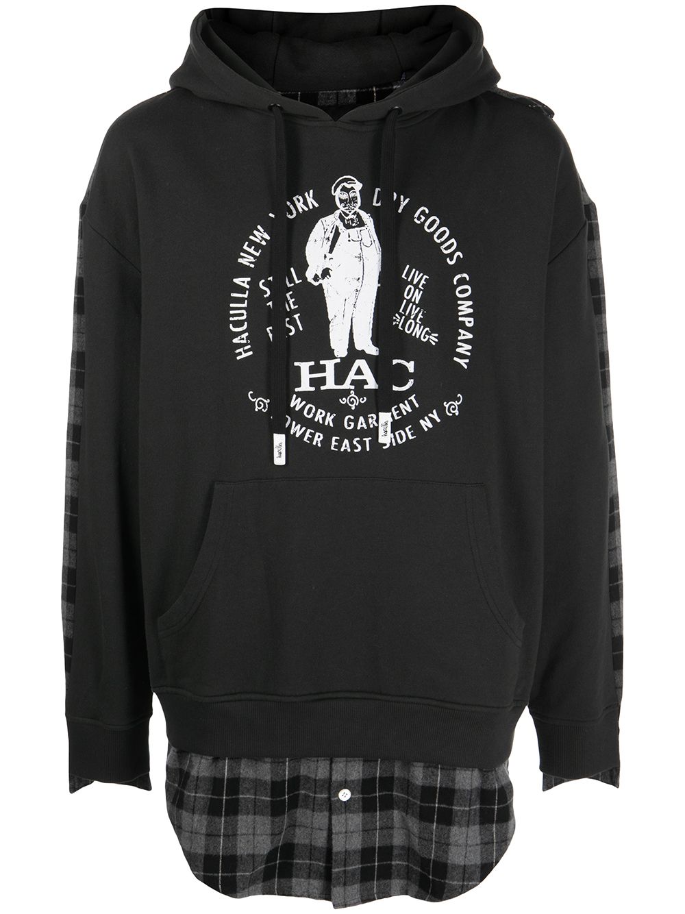 Haculla layered-design hoodie - Black