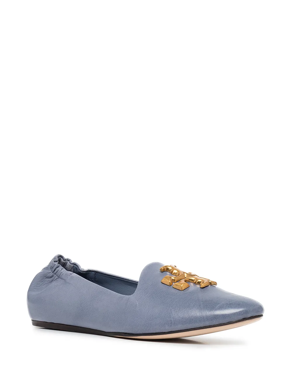 Tory Burch Eleanor Logo-plaque Loafers In Blau | ModeSens