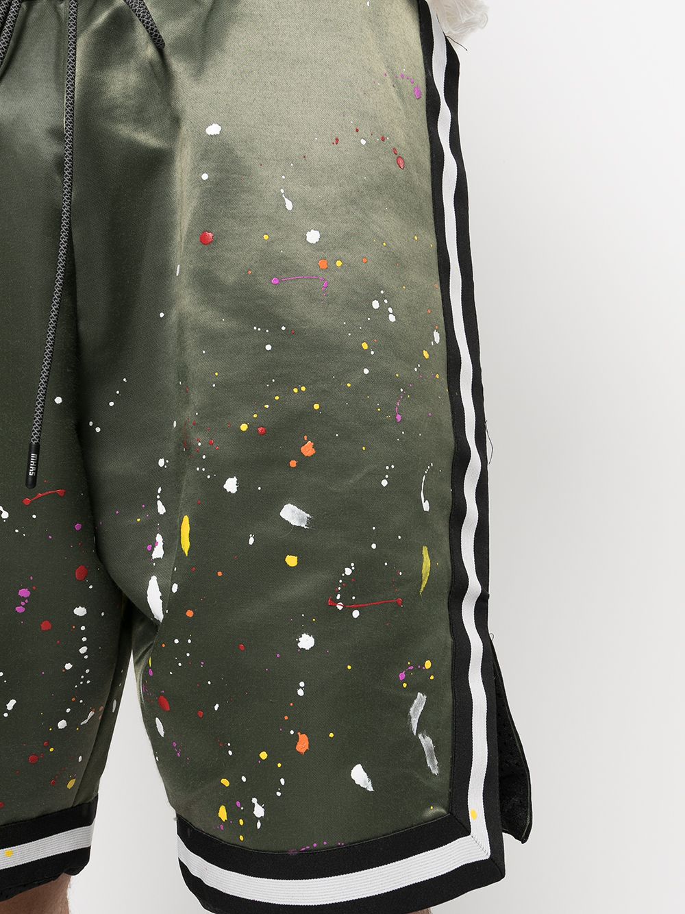Shop Mostly Heard Rarely Seen Paint-splattered Basketball Shorts In Green