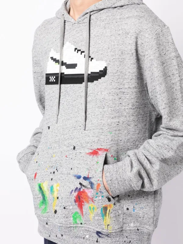 Mostly Heard Rarely Seen 8-Bit プリント ペイント パーカー | グレー