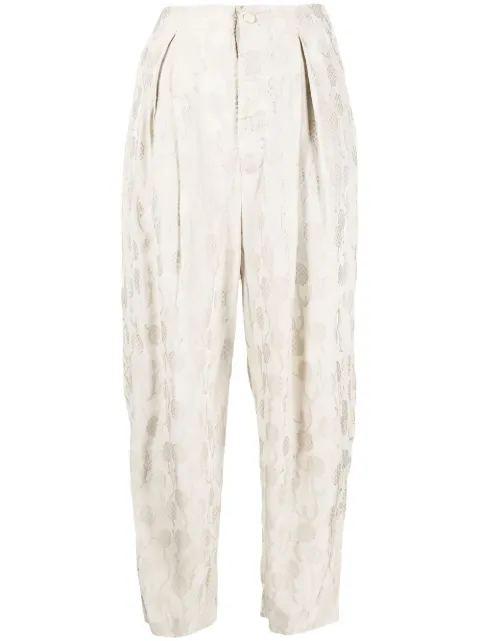 Uma Wang Tapered-Hose mit Blumen-Print