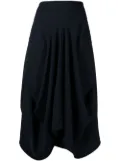 Goen.J draped midi skirt - Blue