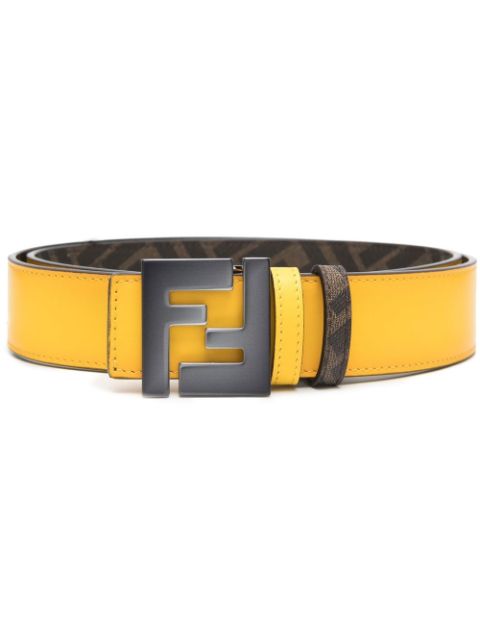 Fendi logo-plaque reversible belt