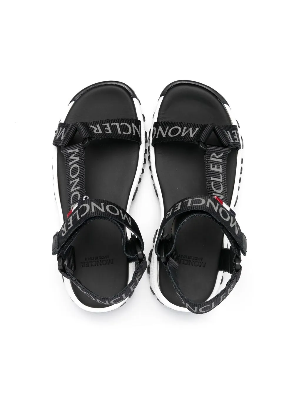  Moncler Enfant Sandalen Mit Logo Print   Schwarz 