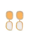 Roberto Coin 18kt rose gold Black Jade Amphibole diamond and mother of pearl earrings - Pink