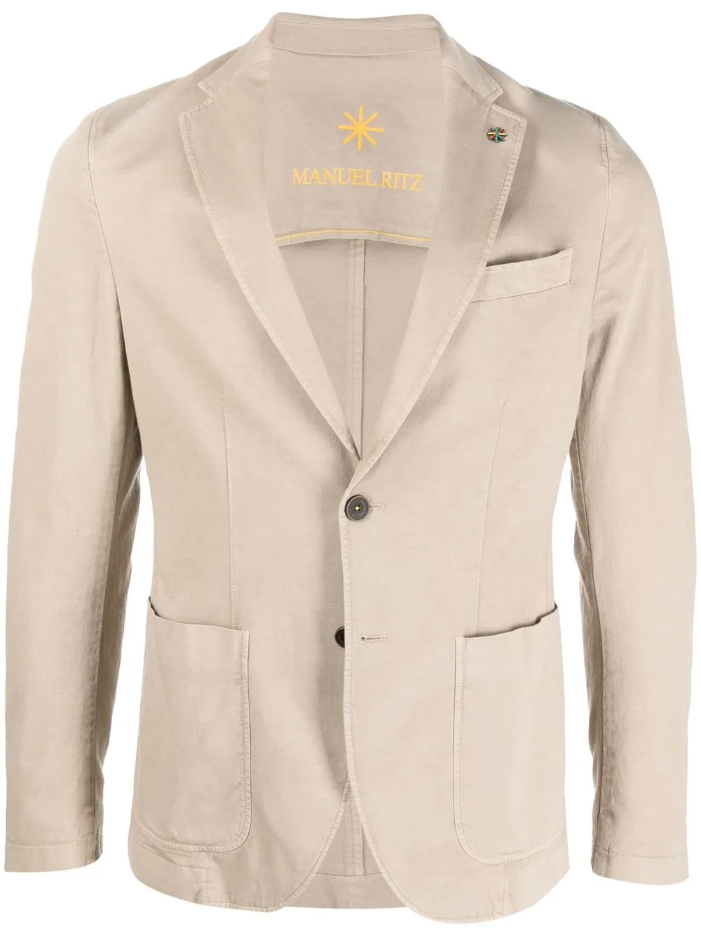 

Manuel Ritz brooche-detail single-breasted blazer - Neutrals