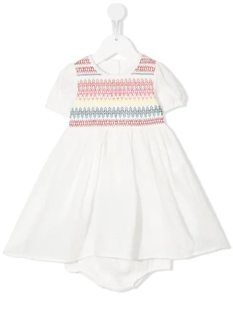 Stella McCartney Kids robe en coton à broderies