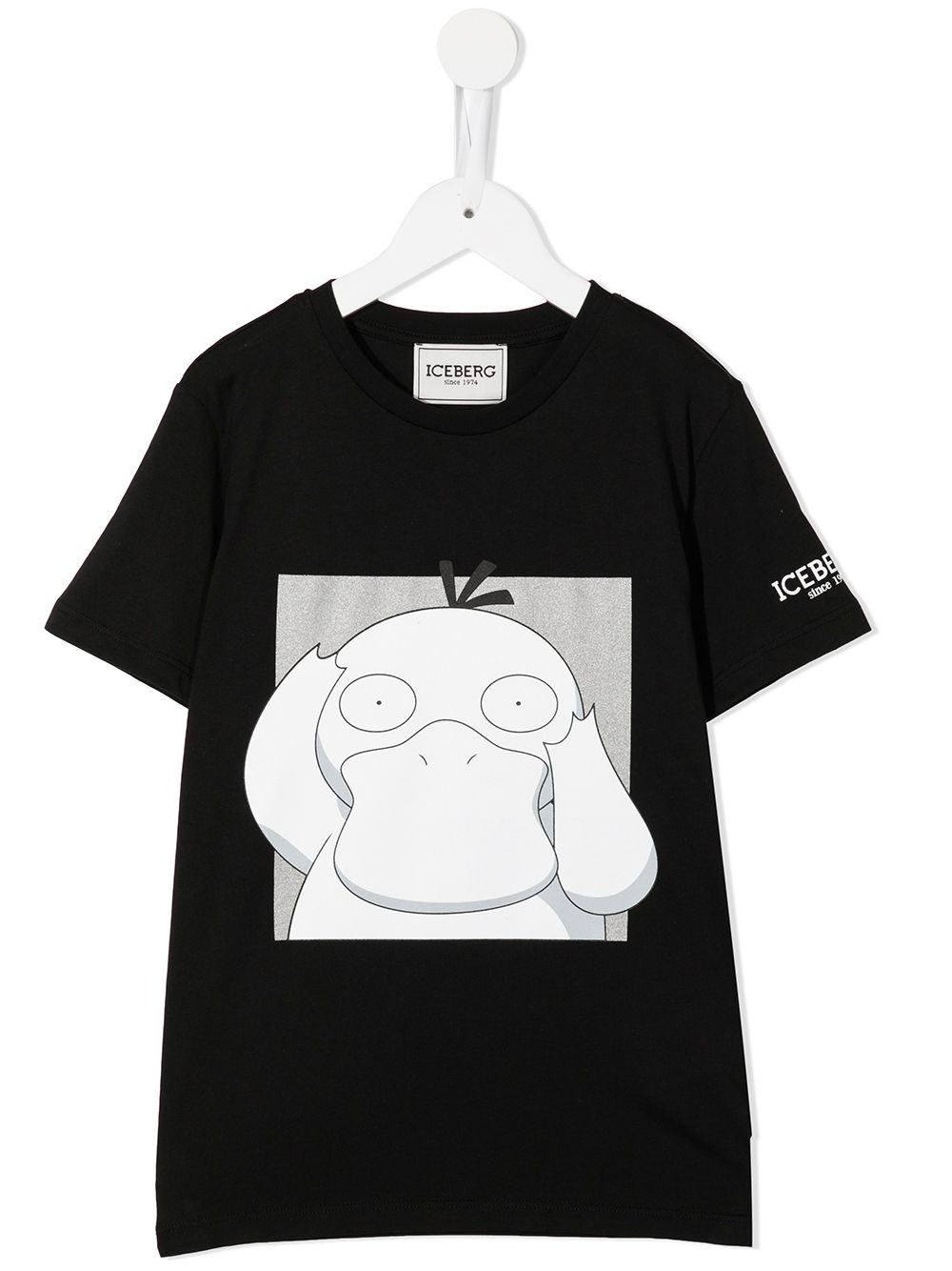 iceberg kids graphic-print short-sleeved t-shirt - black