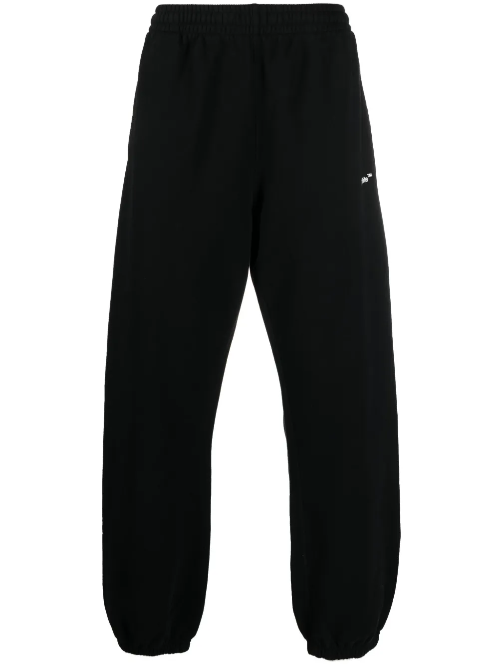Off-white Diag-embroidered Cotton Track Pants In Black