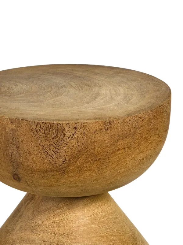 Hourglass cheap stool wood