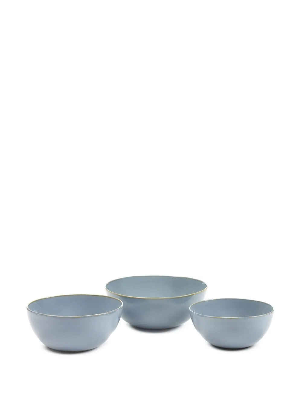 Shop Serax Terres De Rêves Set Of Three Bowls In Blue