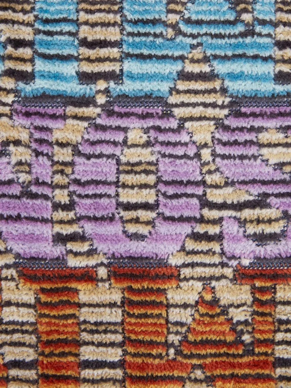 Missoni Home Strandlaken met logostreep - Blauw