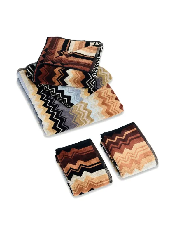 Missoni Home Giacomo five piece Towel Set Black FARFETCH IE