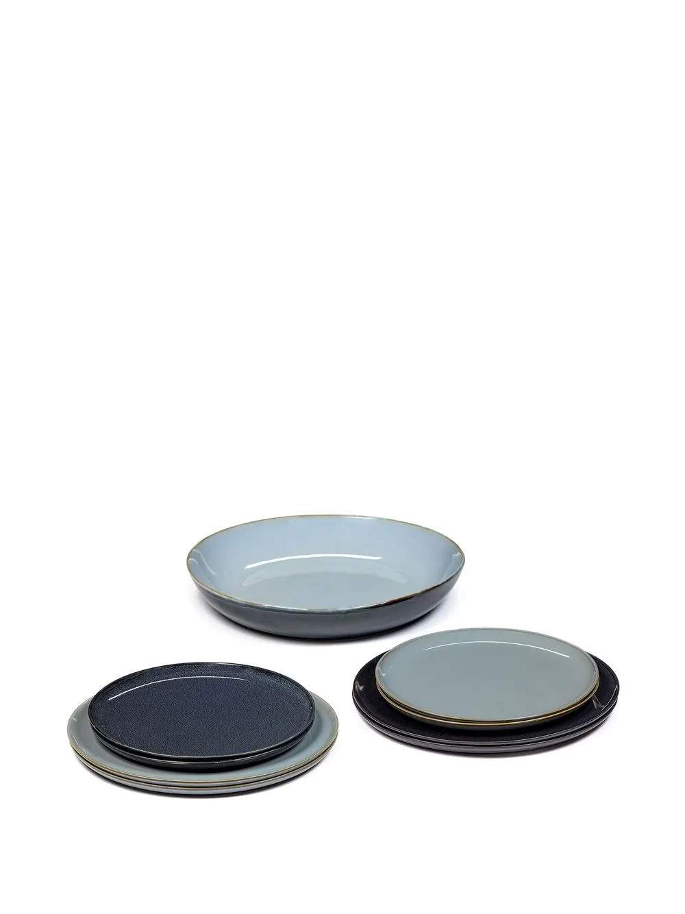 Serax Terres dinner plate set - 9 piece - Blauw