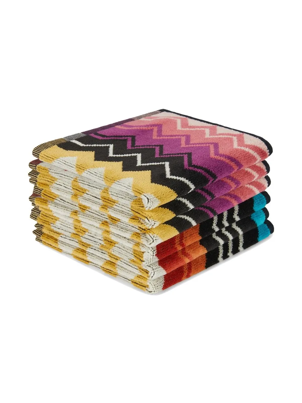 Missoni Giacomo Six-piece Face Towel Set In Black