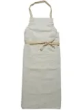 Once Milano long linen apron - White