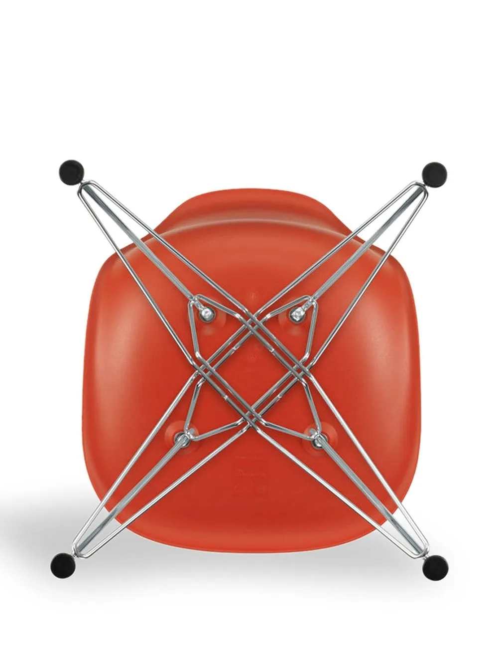  Vitra Eames Plastic Side Chair - Red 