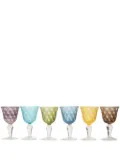 POLSPOTTEN Blocks wine glasses (set of six) - Blue