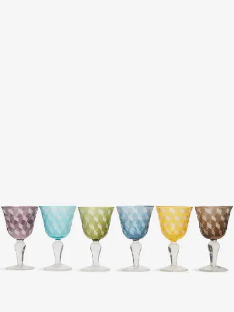 POLSPOTTEN Blocks wine glasses (set of six)