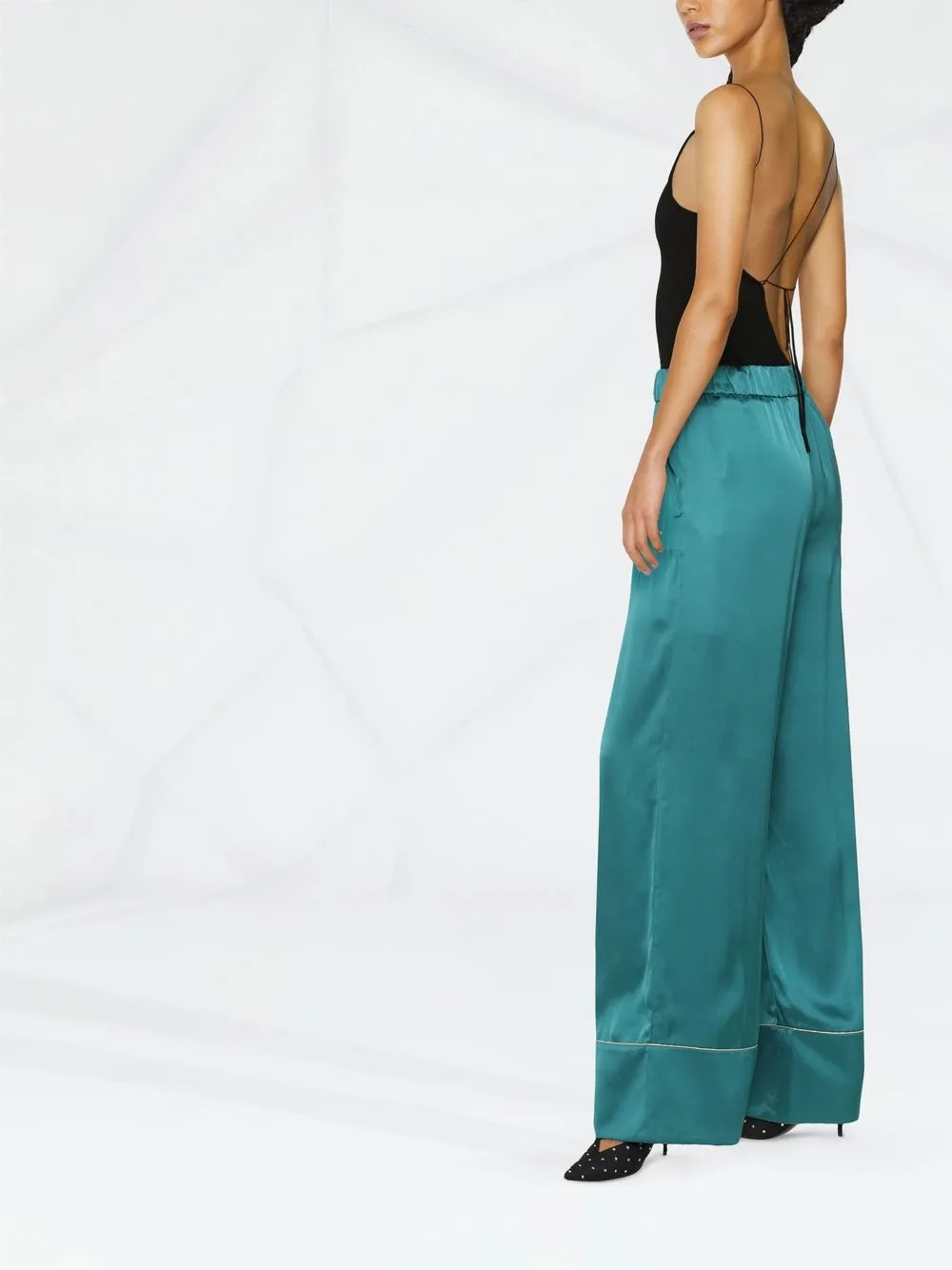High-Waisted Palazzo Trousers