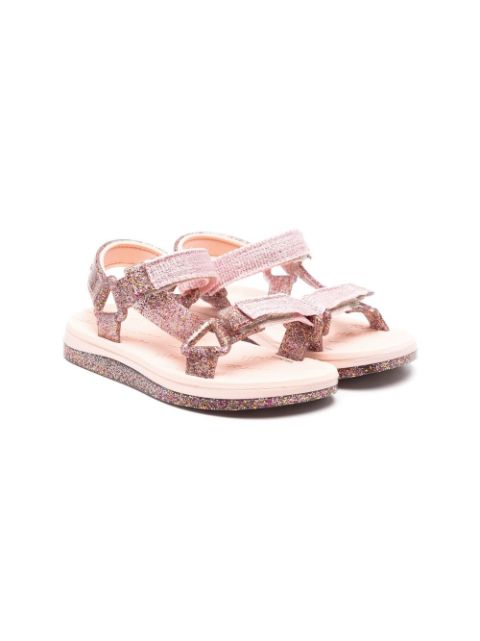 Mini Melissa glitter touch-strap sandals