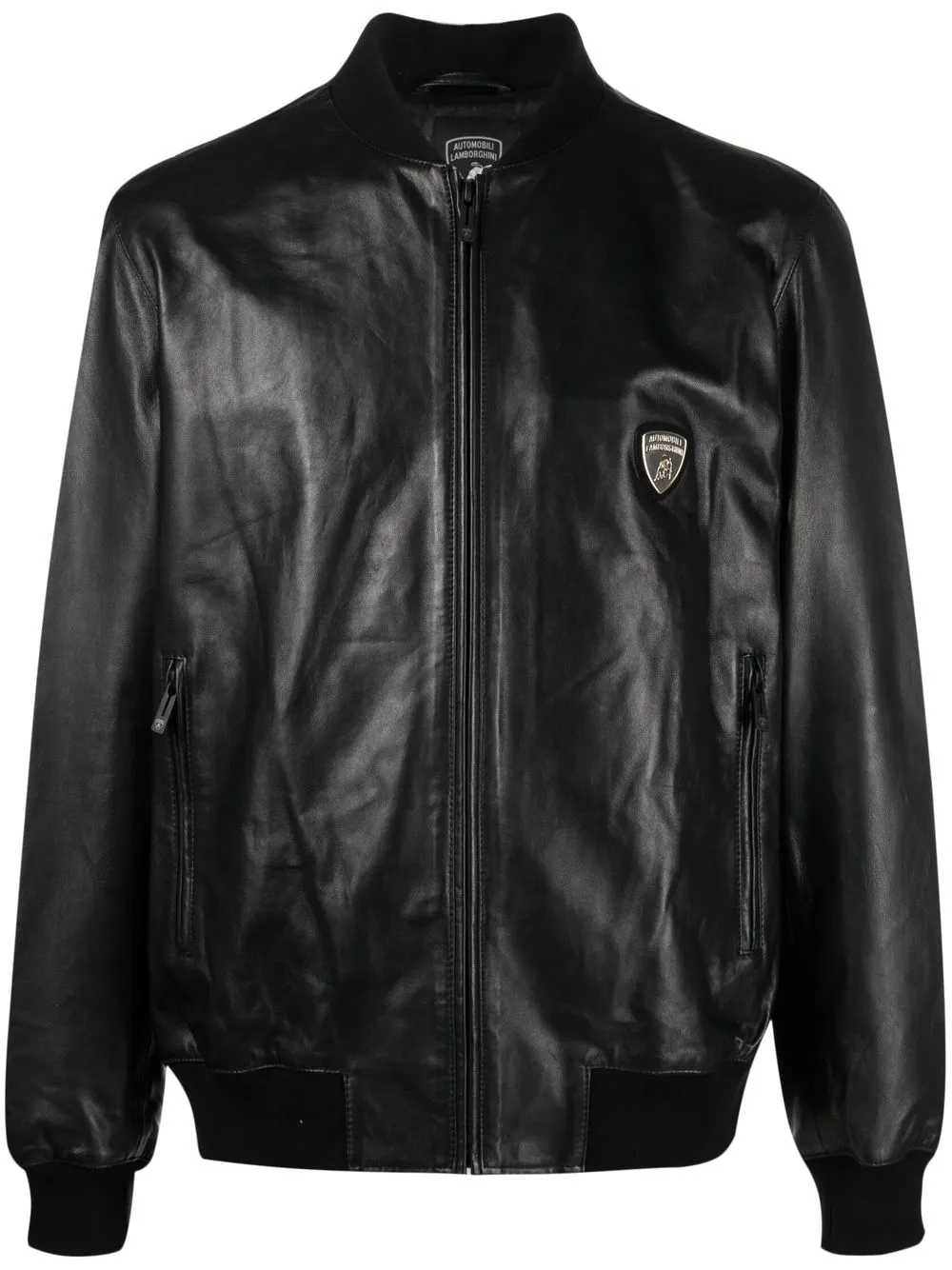 

Automobili Lamborghini chamarra bomber con parche del logo - Negro