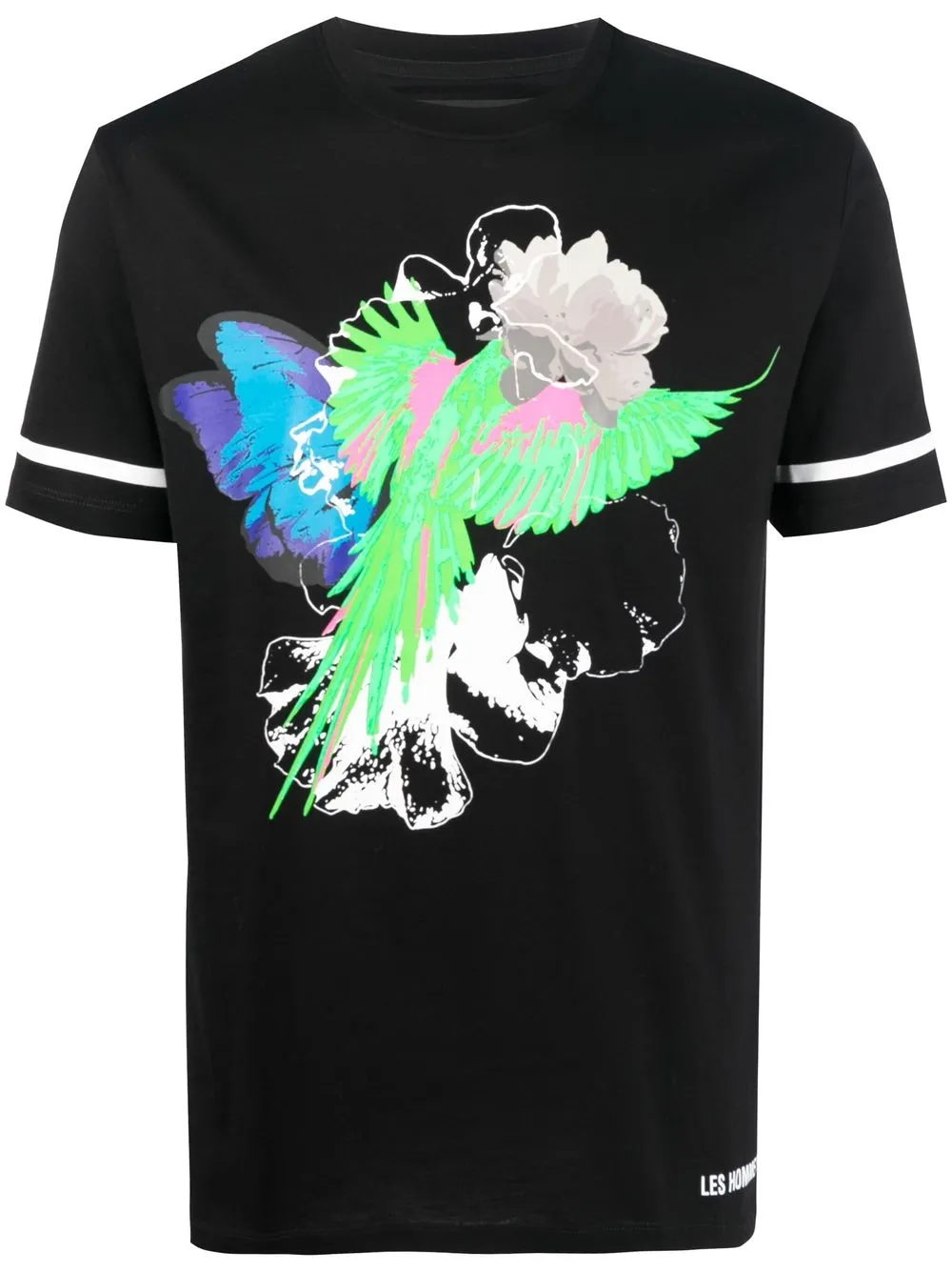

Les Hommes playera con estampado gráfico - Negro