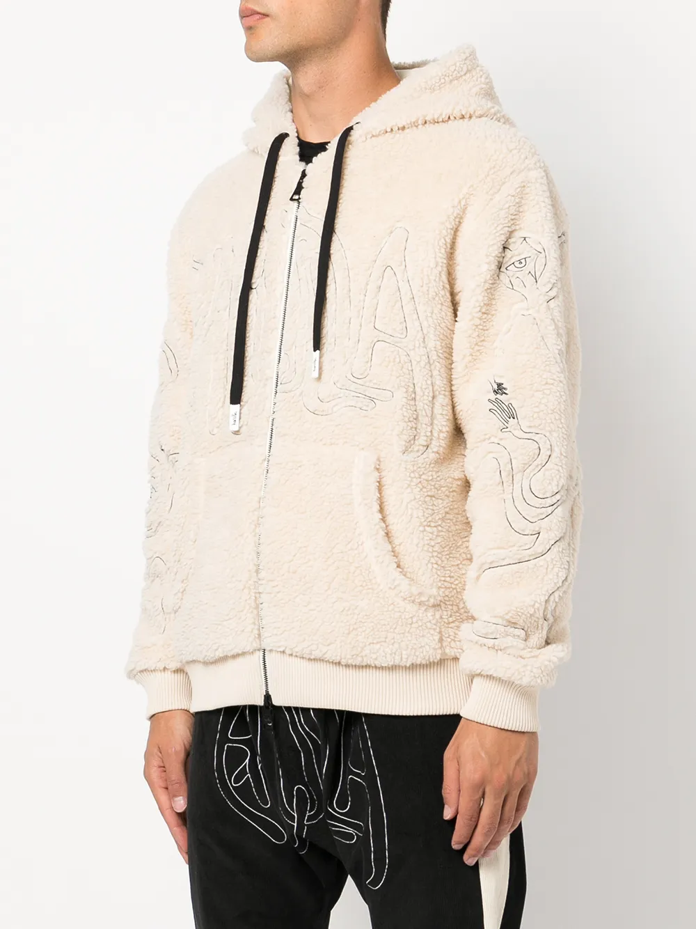  Haculla Kapuzenjacke Aus Faux Shearling   Nude 