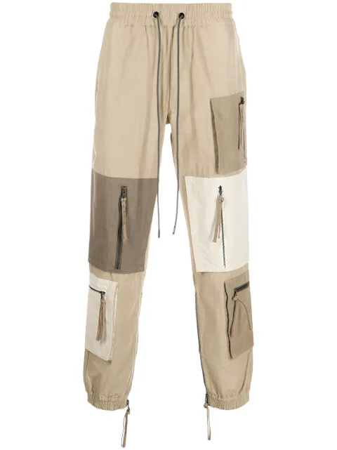 Mostly Heard Rarely Seen pantalones con diseño patchwork