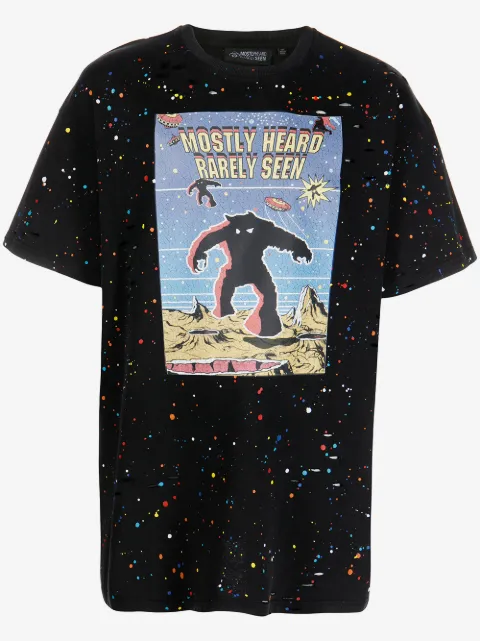 Mostly Heard Rarely Seen graphic-print paint T-shirt