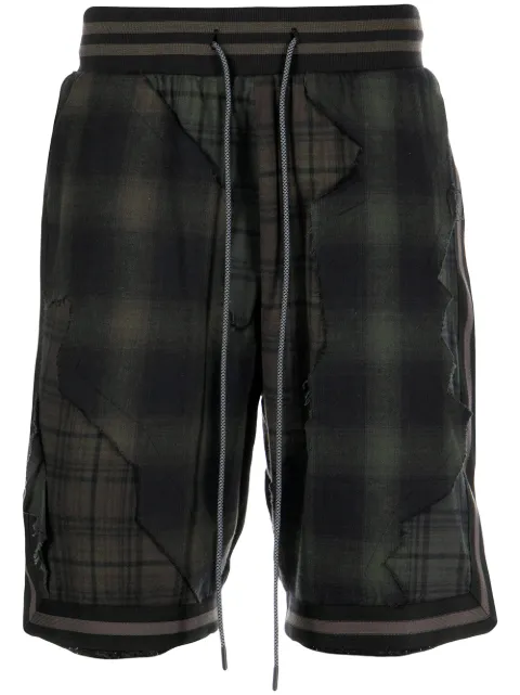 Mostly Heard Rarely Seen plaid drawstring basketball shorts