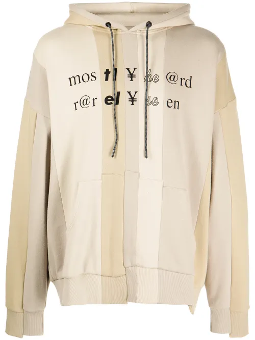 Hoodie Spliced Text à manches longues - Mostly Heard Rarely Seen - Modalova