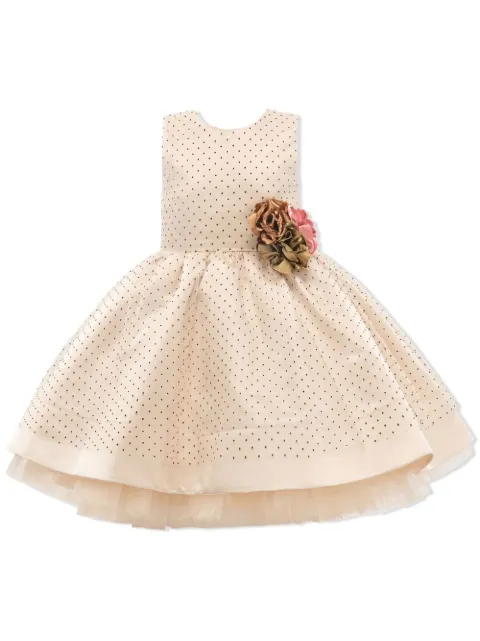 Tulleen floral brooch a-line dress