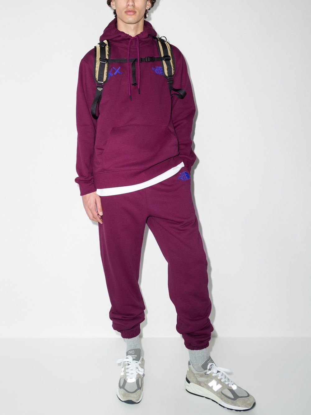 Shop The North Face X Kaws Track Pants In Purple