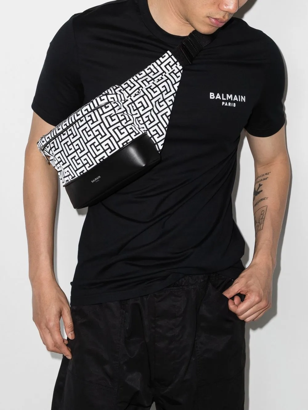 balmain logo印花t恤 图 2