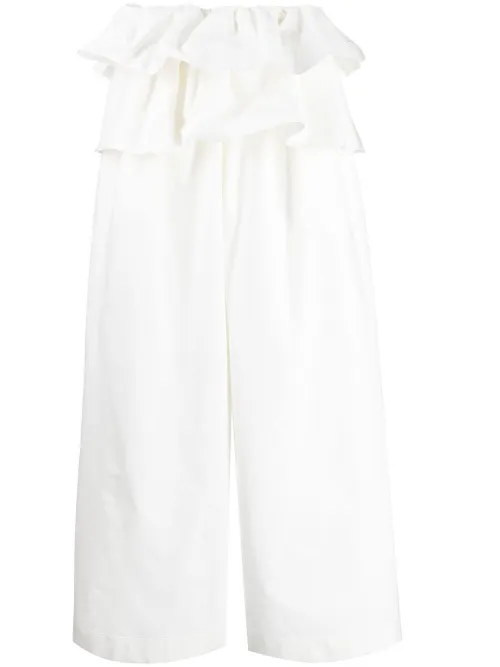 Pantalon volanté à taille haute - Goen.J - Modalova