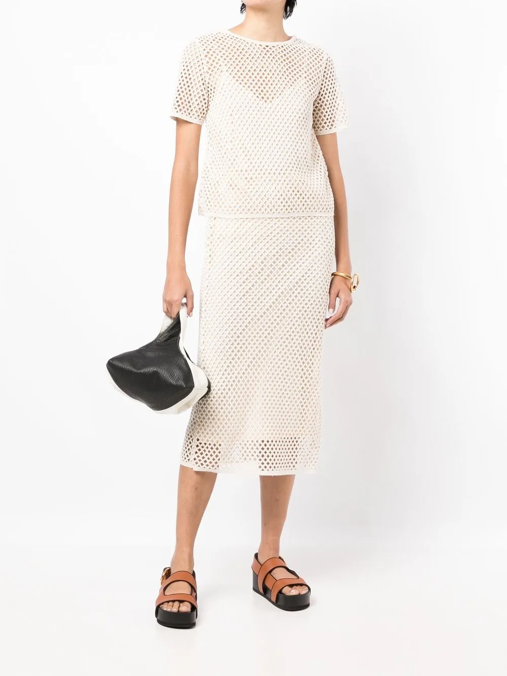 Goen.J open-knit midi skirt | High-Waisted Skirts | Image 2