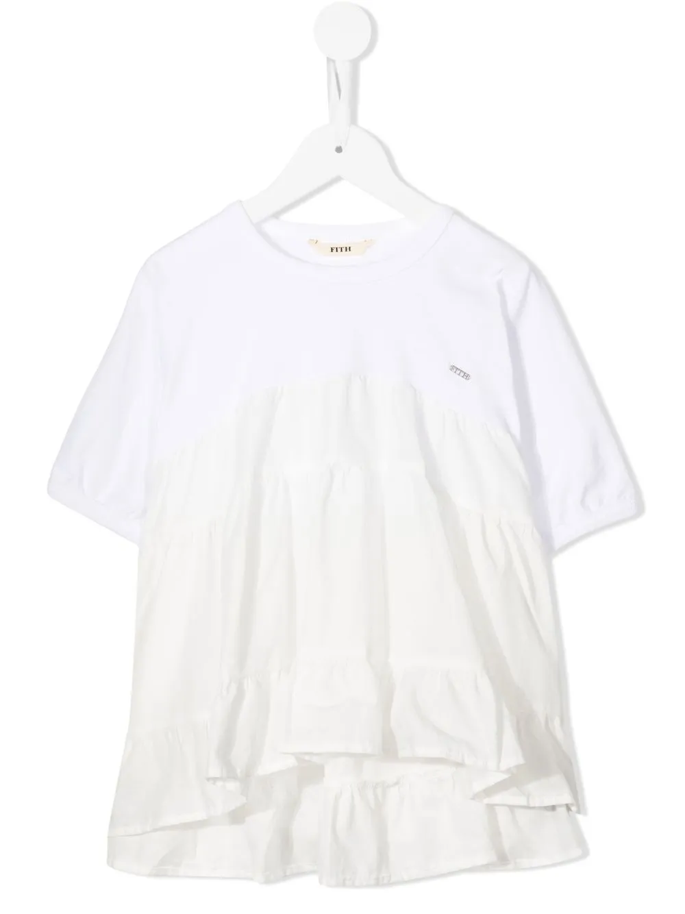 Fith Kids' Tiered Short-sleeve T-shirt In White