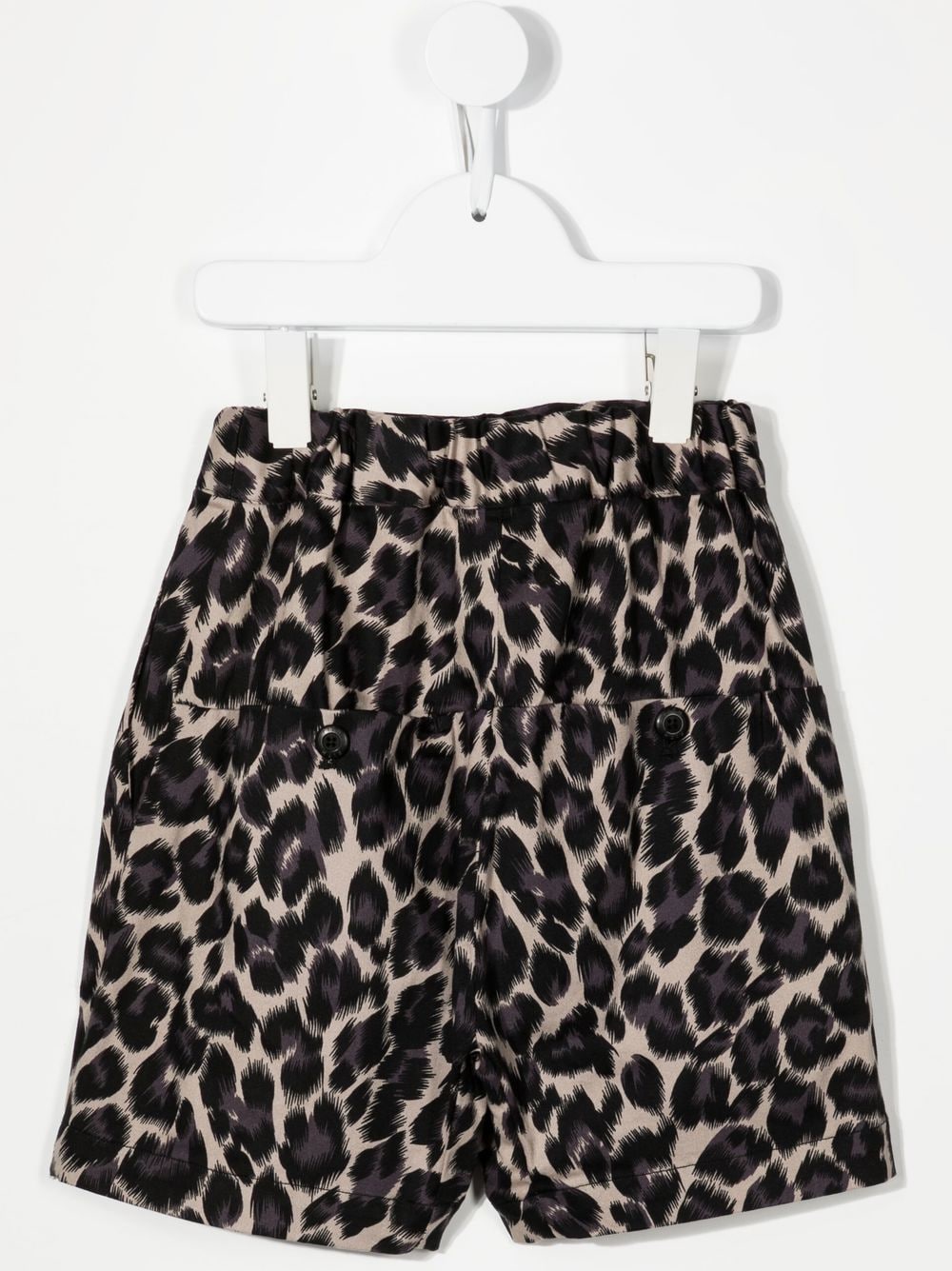 Fith Bermuda shorts met luipaardprint - Zwart
