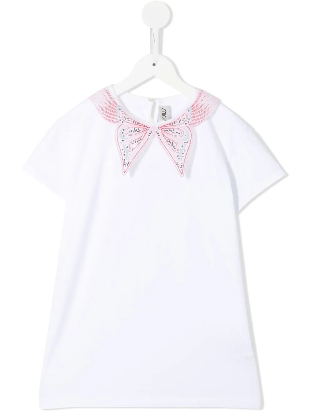 

Simonetta playera con detalle de mariposa - Blanco