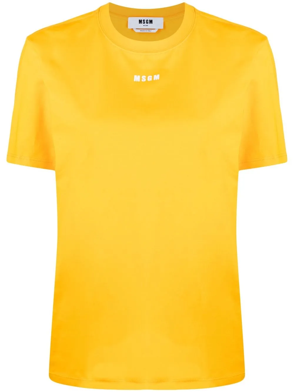 

MSGM playera con cuello redondo y logo - Amarillo