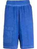 A-COLD-WALL* debossed-logo elasticated-waist Bermuda shorts - Blue