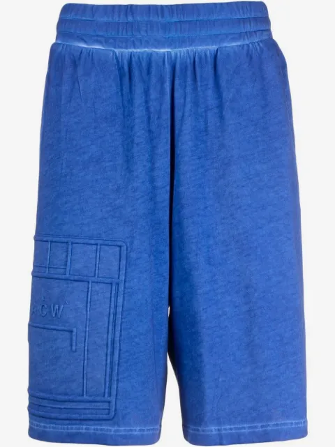 A-COLD-WALL* debossed-logo elasticated-waist Bermuda shorts