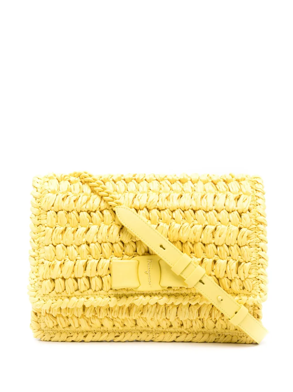 

Ferragamo tote con diseño entretejido - Amarillo