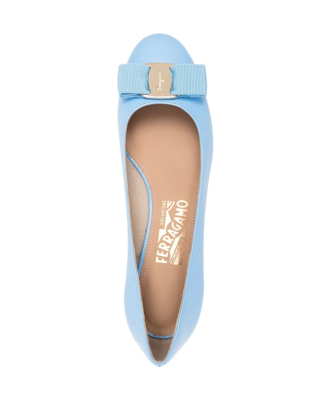 Ferragamo Pumps met kitten hak Blauw