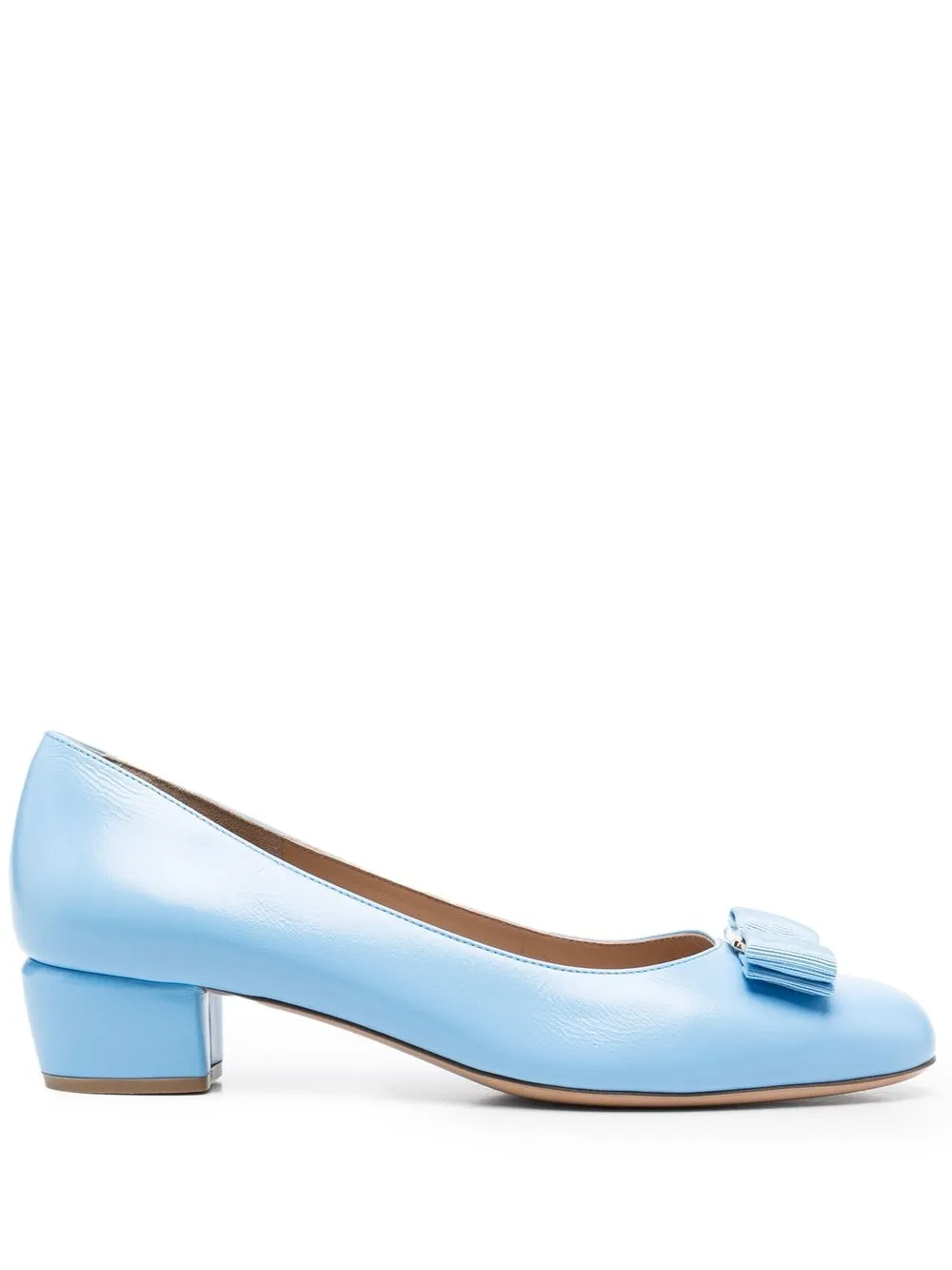 Ferragamo kitten heel pumps Blue