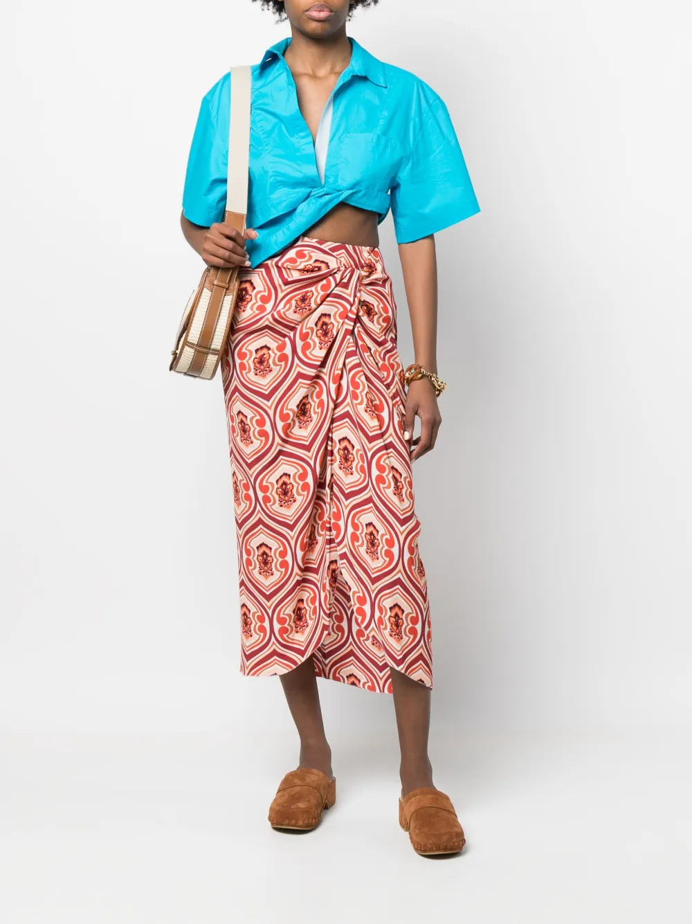 ETRO Rok met print - Oranje