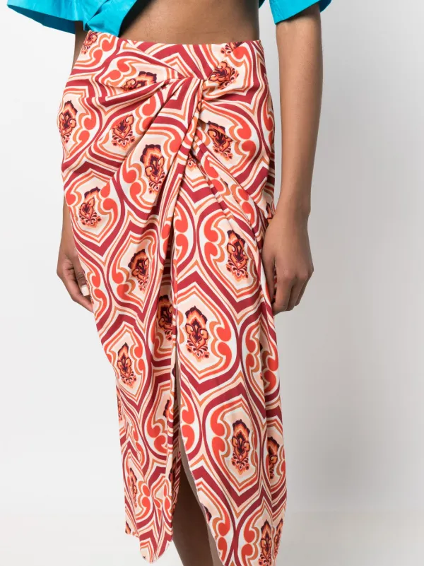 スカート Etro Sarong Skirt ETRO - Sarong skirt with graphic print | Leam Roma - Luxury