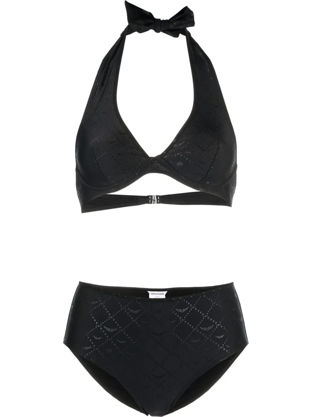 

Zadig&Voltaire bikini con cuello halter de tiro alto - Negro