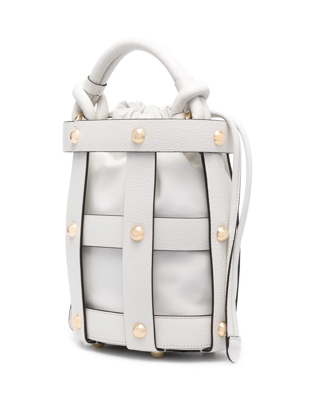 FERRAGAMO STUD-EMBELLISHED BUCKET BAG